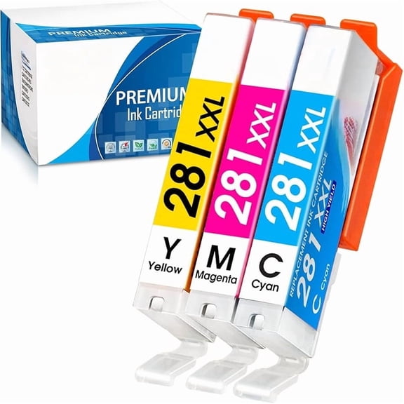 ab 15 Pack PGI-280XXL/CLI-281XXL Replacement for Canon 280 281 Ink Cartridges Compatible with Canon TR8620a Ink Cartridges TR8520 TR8620 TR8600 TR7520 TS702a TS6120 TS6220 TS9120 TS6320 Printer