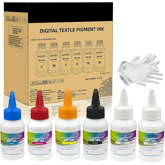 DTF Ink 250ML-Vibrant & Durable PET Film Transfer Ink for DTF Printer, Epson Printers Epson ET-8550, XP-15000, L1800, L805, R1390, R2400 for Heat Transfer Printing