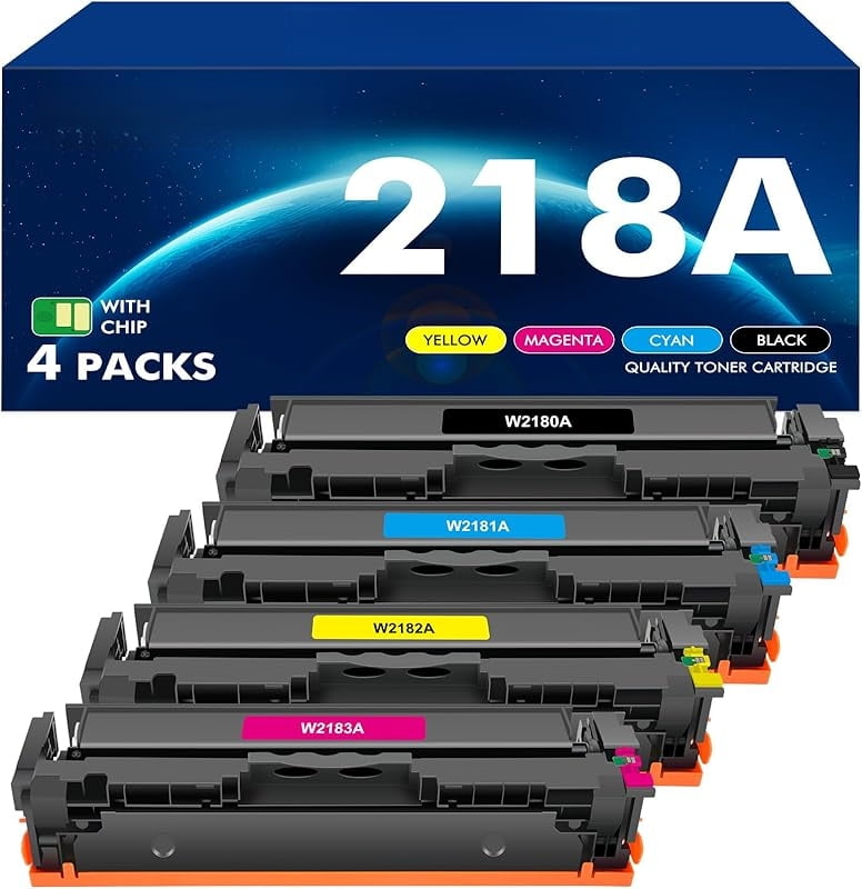 ab Toner Cartridges 4 Pack 218X 3301fdw 3201dw Compatible for HP 218A ...