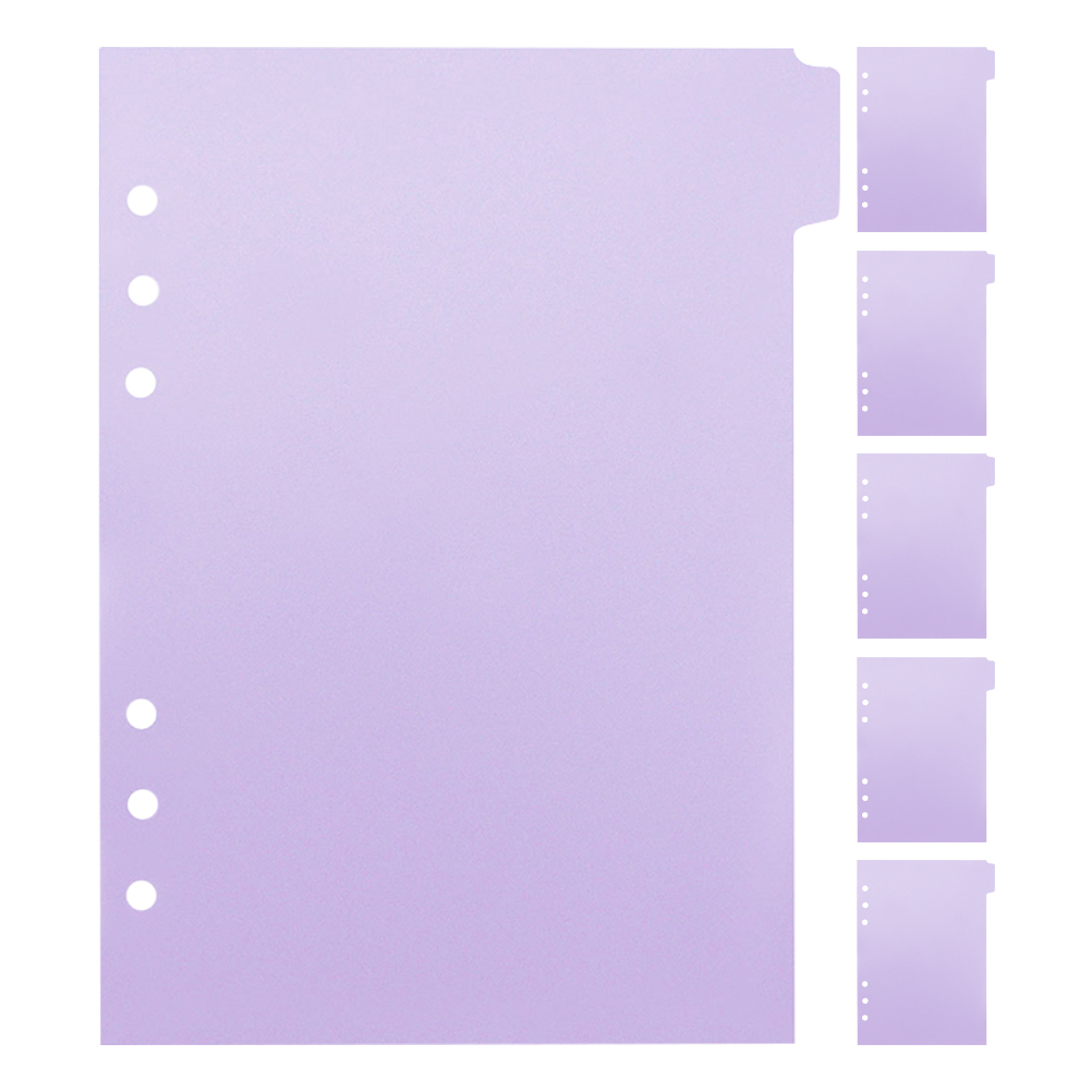 abbageba 6 Sheets Page Dividers Binder Book Dividers Detachable Binder
