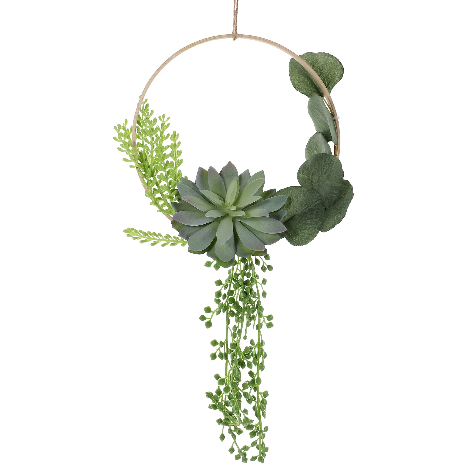 abbageba Hanging Simulated Succulents Wreath Pendant Garland Decorative Fake  Succulents Garland Hanging Decor - Walmart.com