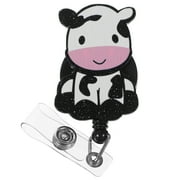abbageba Nursing Badge Reel Retractable Cow Shape Holder