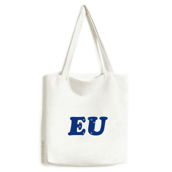 abbreviation eu union combination tote canvas bag shopping satchel casual handbag