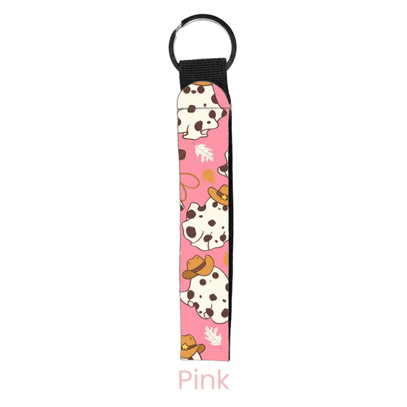 abbyrose Cow Ghouls Wristlet Key Chain