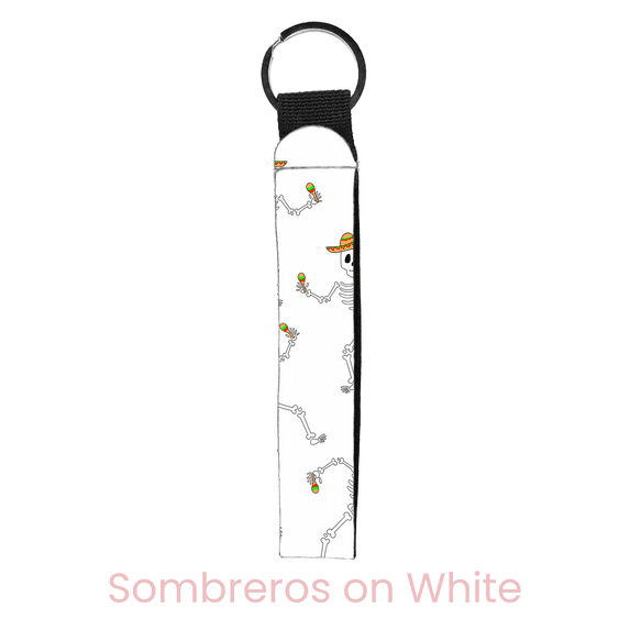 abbyrose Dancing Skeletons Wristlet Key Chain