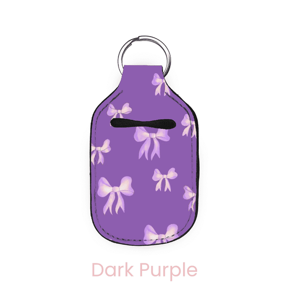 abbyrose Purple Bows Hand Sanitizer Holder
