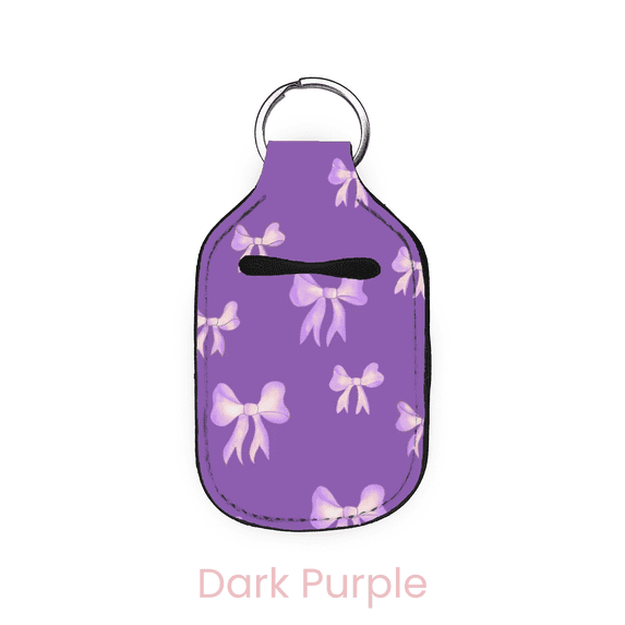 abbyrose Purple Bows Hand Sanitizer Holder