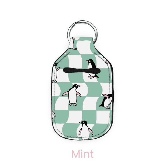 abbyrose Puzzled Penguins Hand Sanitizer Holder