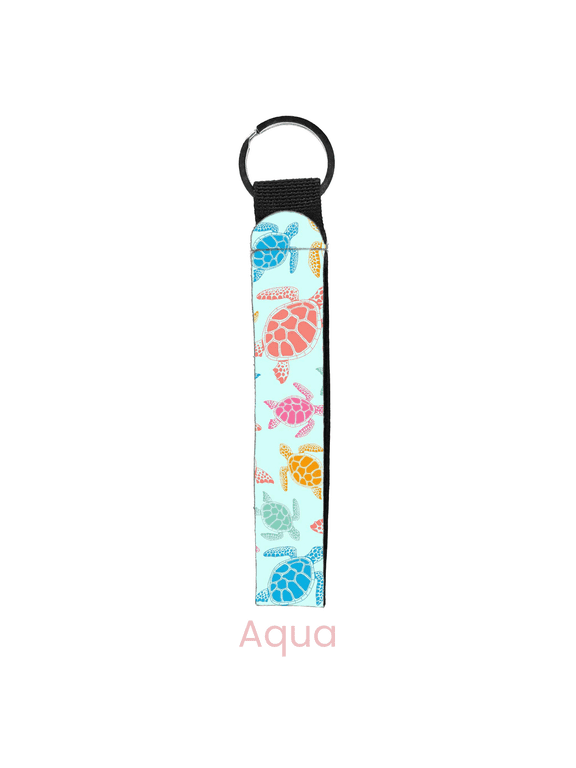 Tropical Turtles Wristlet Key Chain