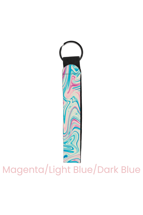 Water Marble Wristlet Key Chain