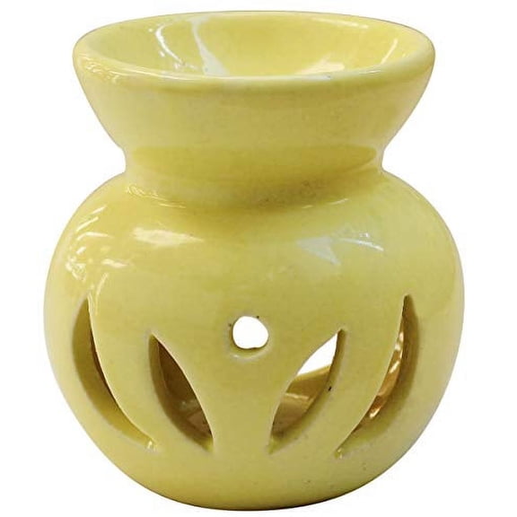 Abhandicrafts Ceramic Tea Light Candle Holder Oil Burner Incense Aroma Diffuser Home Decor Christmas Housewarming (Oil-Burner-02)