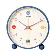 abida Alarm clocks, 4 inches Super Silent Alarm Clock, Beep Wake Round Alarm Clock with Night Light,Battery Operated