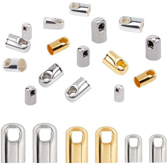 about 258 pcs 3 color Cord Ends Jewellery Cord Tips For Jewellery Making