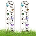 aboxoo Set of 2 Packs HYZ01 Butterfly Metal Trellis for Climbing Plants