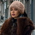 thumbnail image 1 of absanyy Faux Faux Fur Hats for Women Fashion Warm Winter Cap for Party Cold Weather Outdoor,Khaki, 1 of 4