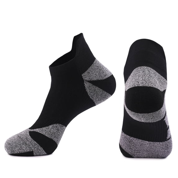VONCOS Mens Performance Running Socks Gray, Breathable Workout Socks with Cushioned Heel Toe & Arch Support for Training Gym Basketball,Size Free Size