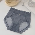 thumbnail image 1 of VONCOS Mid Rise Lace Underwear for Women Gray - Nylon Spandex Bikini Panties, Breathable Sheer Mesh Comfortable Everyday 1 Piece,Size M, 1 of 3