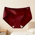 thumbnail image 1 of VONCOS Womens Breathable Cotton Panties Seamless No Show Underwear Mid Rise Floral Embossed Red Invisible for Sensitive Skin,Size L, 1 of 6