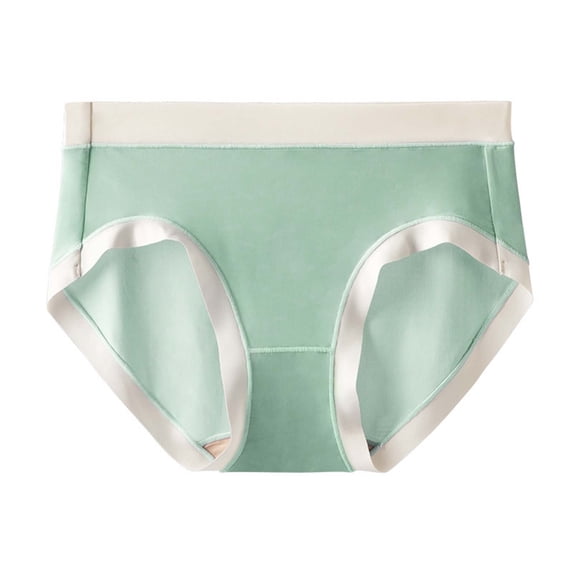 VONCOS Womens Cotton Briefs 5-Pack, Mid Rise Everyday Underwear - Soft Basic Panties with Comfortable Waistband, Breathable for Women, Green,Size M