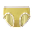 thumbnail image 1 of VONCOS Womens Cotton Briefs 5-Pack - Mid Rise Everyday Underwear, Soft Basic Panties with Comfortable Waistband, Breathable for Women, Yellow,Size L, 1 of 2