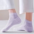 thumbnail image 1 of absanyy Womens Cotton Socks 5-Pack, Low Cut Ankle Socks for Women, Breathable & Lightweight Everyday Socks, Purple,Size Free Size, 1 of 5