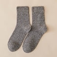 thumbnail image 1 of VONCOS Womens Heathered Crew Socks, Soft Thermal Winter Socks for Women with Ribbed Cuff - Warm Knit Casual Boot Socks, Coffee (1 Pair),Size Free Size, 1 of 2
