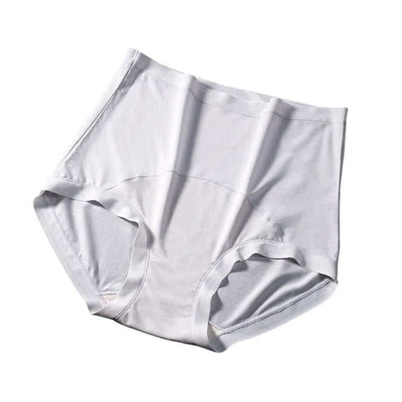 VONCOS Womens High Waisted Cotton Underwear Soft Breathable Briefs Wide Waistband 1-Pack Blue,Size M