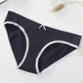 thumbnail image 1 of VONCOS Womens Ribbed Seamless Panties with Lace Trim - Stretchy Nylon Spandex Bikini Underwear, Soft & Comfy for Everyday, Blue, 1 of 3
