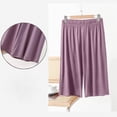 thumbnail image 1 of VONCOS Womens Wide Leg Pants Elastic Waist Lounge Cropped Pants Soft Modal Blend Flowly Casual Purple,Size M, 1 of 5