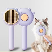 absob Pet Grooming Brush for Cats and Dogs, Self-Cleaning Sliker Brush for Removes Loose Undercoat, Mats, and Tangled Hair, Shedding Brush for Short or Long Haired Cats/Dogs (Purple-B)