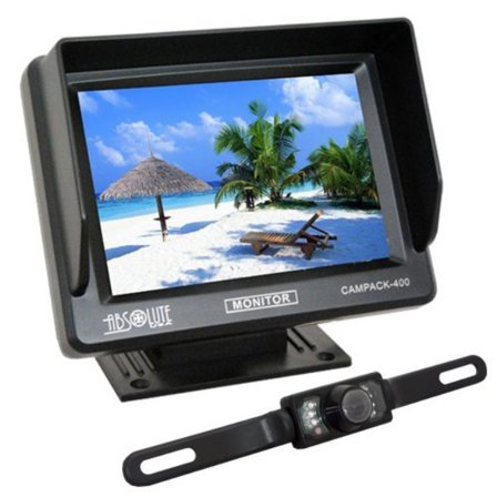 absolute campack-400 4.0-inch tft/lcd rear view mirror monitor with rear view night vision camera