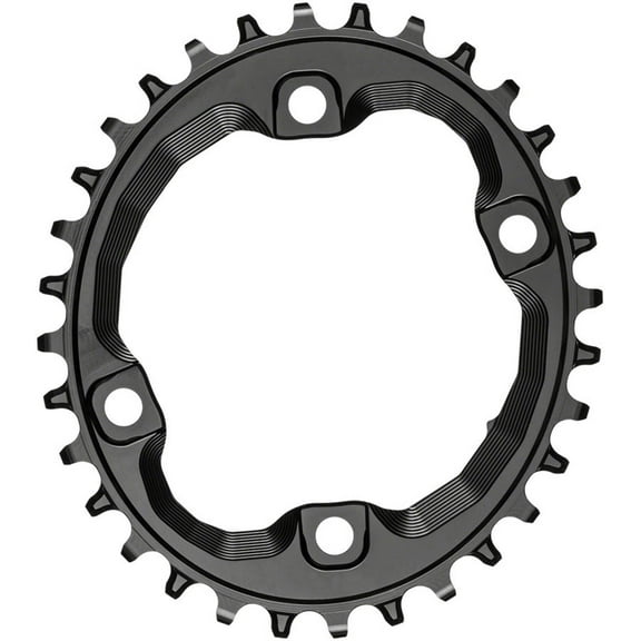 absoluteBLACK Oval 96 BCD Chainring - 30t 96 Shimano Asymmetric BCD 4-Bolt Requires Hyperglide+ Chain BLK