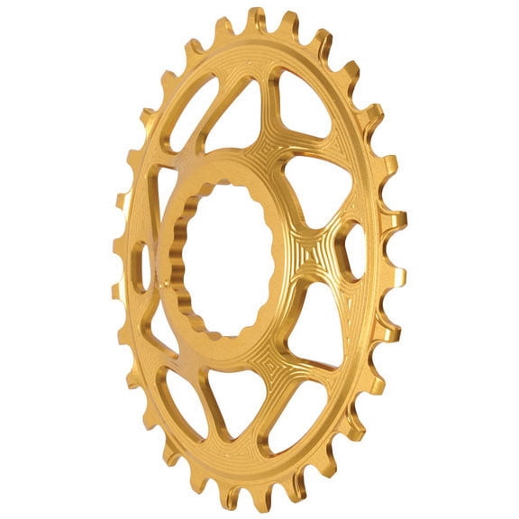 absoluteBLACK Spiderless Cinch DM Oval chainring, 28T - gold