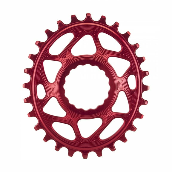 absoluteBLACK Spiderless Cinch DM Oval chainring, 28T - red