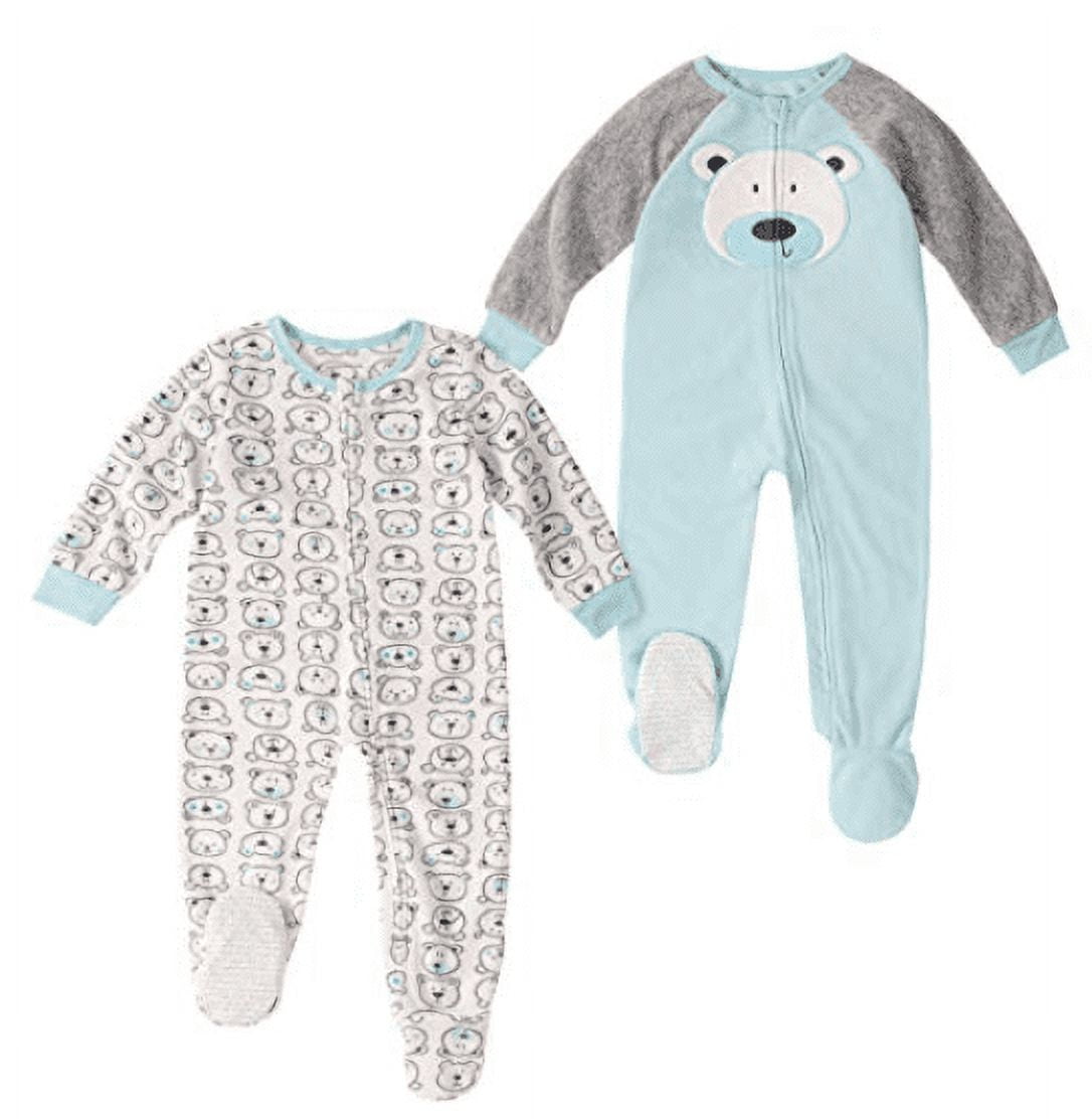 absorba Baby Boys 2Pack Blanket Sleeper (3T, Polar Bear)