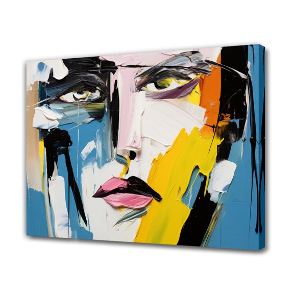 abstract artwork portrait Poster Decorative Painting Canvas Wall Art Living Room Posters Bedroom Painting,Frame-style,08x12inch(20x30cm)