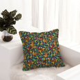 abstract colorful print B Leather Throw Pillow Covers, Pillow Covers