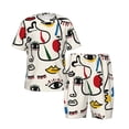 abstract eyes Boys Girls Pajamas, Kids Toddler Pajama Sets Short Sleeve