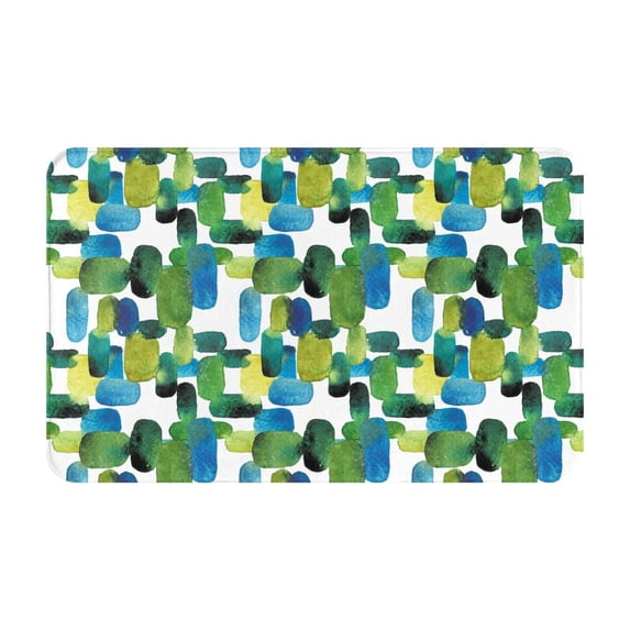 abstractly Bright Green pattern Front Door Mat, Indoor Mats for Bedroom Bathroom Kitchen, Floor Mat Non-Slip, Soft Carpet Floor Cover Machine Washable Entryway Mat - 20x31.5in