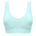 thumbnail image 1 of absuyy Comfortable Bras for Women Stretch Plus Size Sleepwear Wireless Seamless Padded Breathable Yoga Bra Light blue Size S, 1 of 3