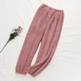 thumbnail image 1 of absuyy Fleece Plush Pajama Pants for Women Fall Winter Flannel Casual Lounge Sleepwear PJ Bottoms Pink XL, 1 of 6