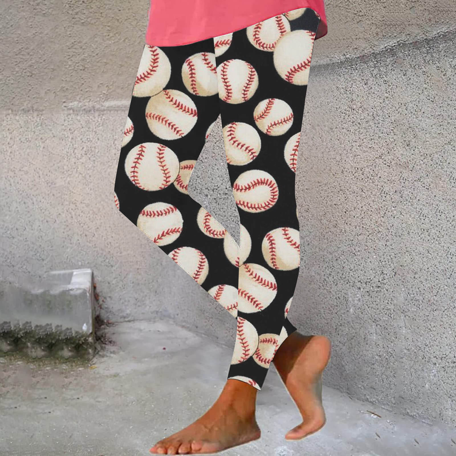 absuyy Ladies Workout Leggings Thick Insulation Printed With Elastic