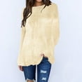 thumbnail image 1 of absuyy Sweaters for Women Clearance Loose Crewneck Long Sleeve Pullover Sweater Top Beige Size L, 1 of 6