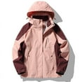 thumbnail image 1 of absuyy Windbreaker Jackets for Women Outdoor Walking Windproof Zip up Single-Layer Charge Warm with Hood Lightweight Pink Rain Coat Size 2XL, 1 of 3