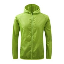 absuyy Windbreaker Jackets for Women Zip up Lightweight without Hood Solid Color Pockets Warm Windproof Outdoor Walking Green Rain Coat Size 2XL