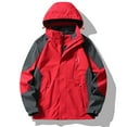 thumbnail image 1 of absuyy Windbreaker Jackets for Women with Hood Single-Layer Charge Lightweight Warm Windproof Zip up Outdoor Walking Red Rain Coat Size M, 1 of 4
