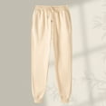 thumbnail image 1 of absuyy Winter Sweatpants for Women Warm Fleece Sports Jogging Elastic High Waist Yoga Workout Trousers with Pockets Brown 5XL, 1 of 2
