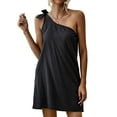 thumbnail image 1 of absuyy Women Dresses Sling Solid Sexy Fashion Dresses Sleeveless Fashion Dresses Black Trendy Skirt Size M, 1 of 9