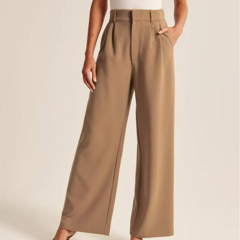 Casual Simplicity Solid Slit Solid Color Regular Straight Solid Color Bottoms Casual Simplicity Solid Slit Solid Color Regular Straight Solid Color Bottoms