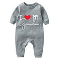 thumbnail image 1 of abtuhar Baby Boy Pajamas,Toddler Kids Girls Boys Long Sleeve Valentine's Day Heart Print T-Shirt Jumpsuit Romper Gray 6-9 Months, 1 of 1
